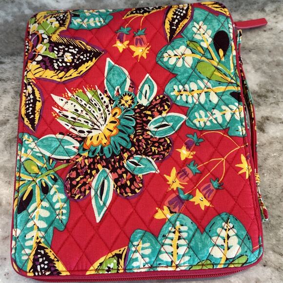 Vera Bradley Commuter Tablet Tamer Organizer Bag RUMBA Pink Travel iPad Floral - Picture 3 of 9